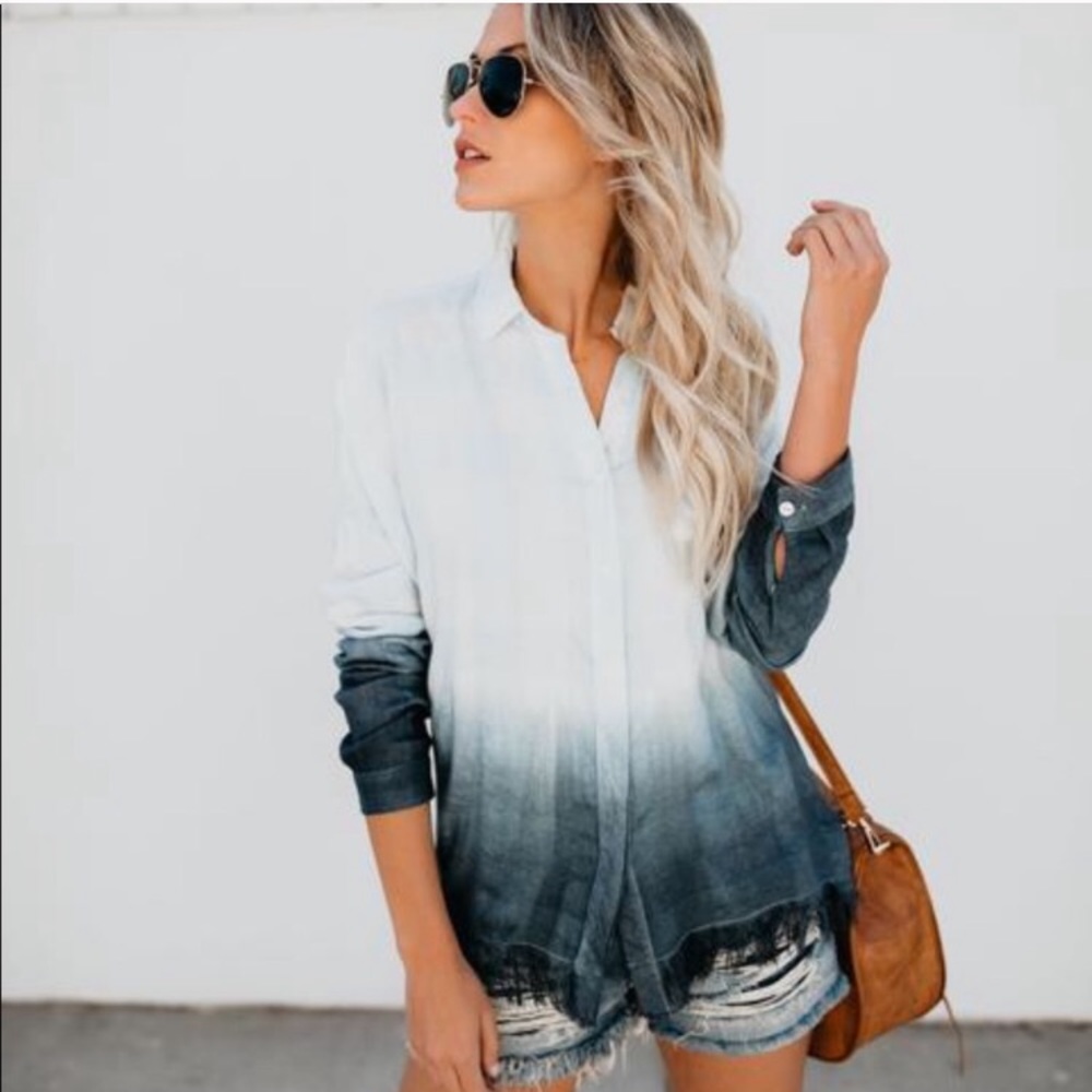 VICI Ocean Views Ombre Button Down